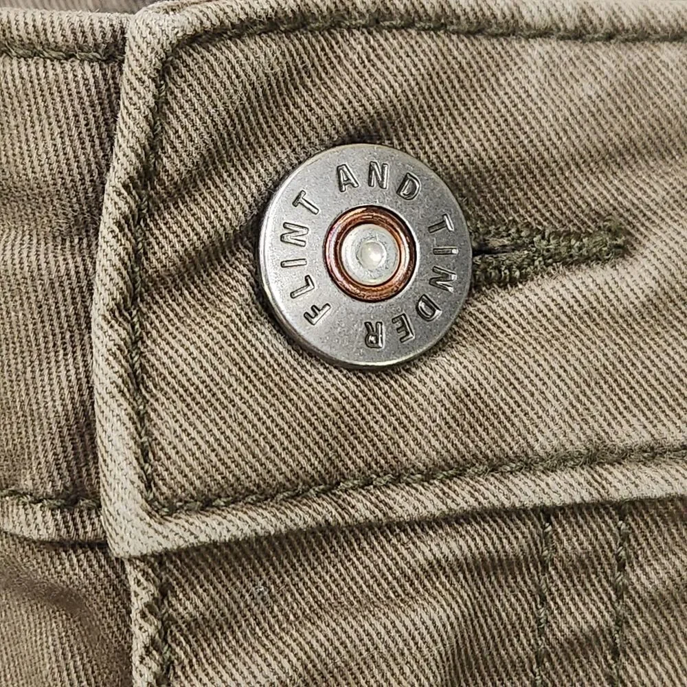 Flint And Tinder 365 Pants Men's 32x32 Olive Green Straight Fit 5-Pocket Stretch